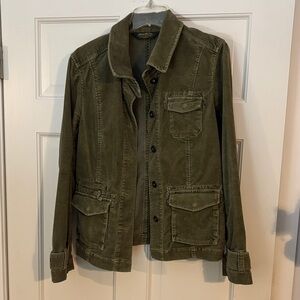 Eddie Bauer Dark corduroy Olive Military Jacket